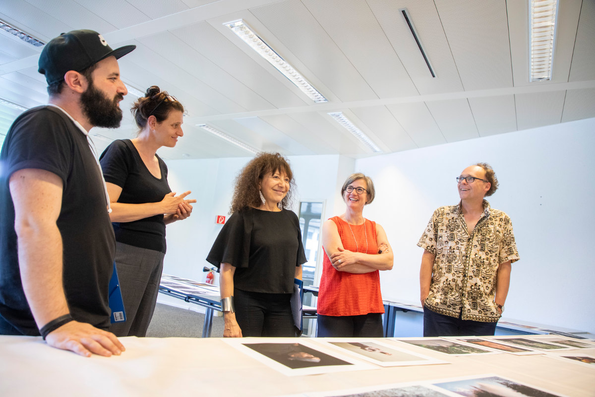 From left to right: Salvatore Vitale, Brigitte Lustenberger, Lizzie Sadin, Nora Mathys, Peter Bialobrzeski. Photos by Gian Vaitl