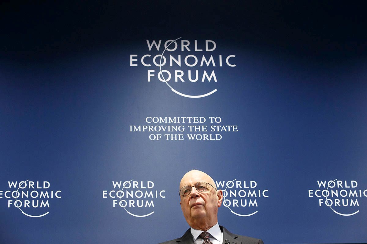 Klaus Schwab, Gründer und Präsident des Weltwirtschaftsforums (WEF), anlässlich der Präsentation für sein Jahrestreffen in Davos, am 13. Januar 2016 in Cologny bei Genf. Das übergreifende Thema des Weltwirtschaftsforums 2016 lautet «The fourth industrial revolution» (Die vierte industrielle Revolution). Foto: Keystone-SDA / Salvatore Di Nolfi Klaus Schwab, Gründer und Präsident des Weltwirtschaftsforums (WEF), anlässlich der Präsentation für sein Jahrestreffen in Davos, am 13. Januar 2016 in Cologny bei Genf. Das übergreifende Thema des Weltwirtschaftsforums 2016 lautet «The fourth industrial revolution» (Die vierte industrielle Revolution). Foto: Keystone-SDA / Salvatore Di Nolfi