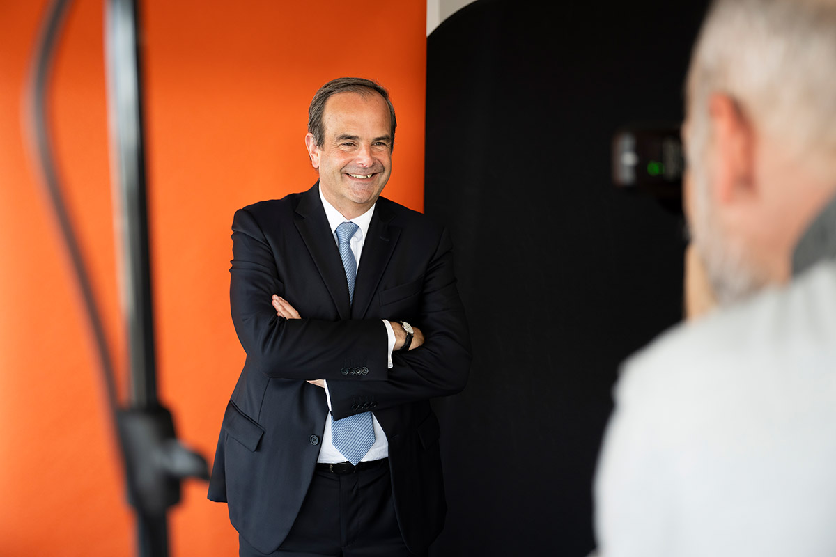 Making-of Le Centre le 29 juin 2023 : Gerhard Pfister, conseiller national et président du parti Le Centre. Photo : KEYSTONE / Anthony Anex