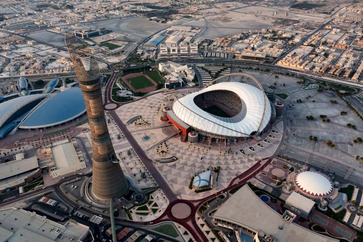 Ansicht des Khalifa International Stadium am 22. November 2021 in der katarischen Hauptstadt Doha. Handout provided by Qatar's Supreme Committee for Delivery and Legacy