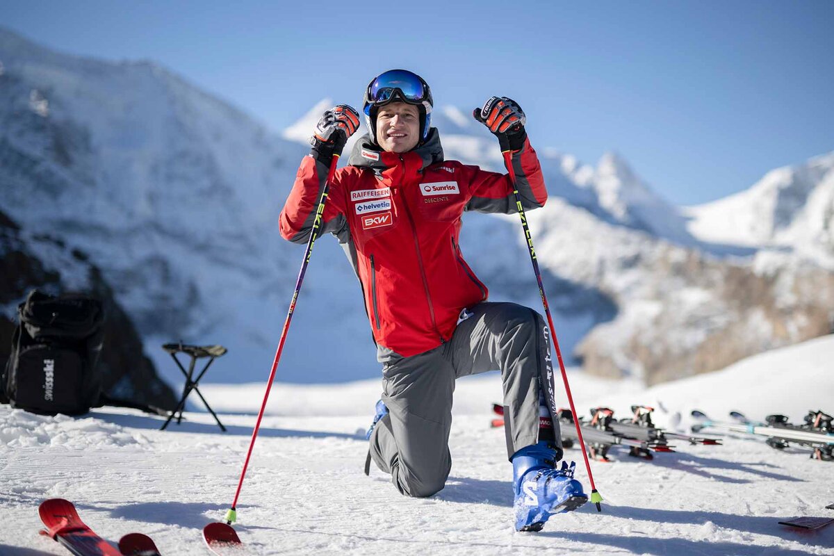 Der Schweizer Skirennfahrer Marco Odermatt aufgenommen im Training, am Mittwoch, 14. Oktober 2026, auf der Diavolezza in Pontresina