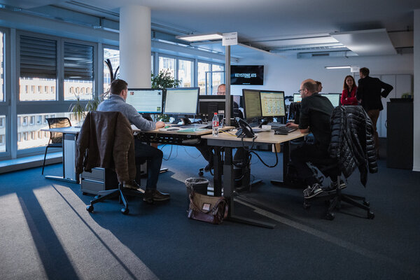 Les bureaux de l'agence KEYSTONE-ATS lors de l'inauguration du Hub suisse romand de l'agence KEYSTONE-ATS ce mercredi, 31 octobre 2018 a Lausanne